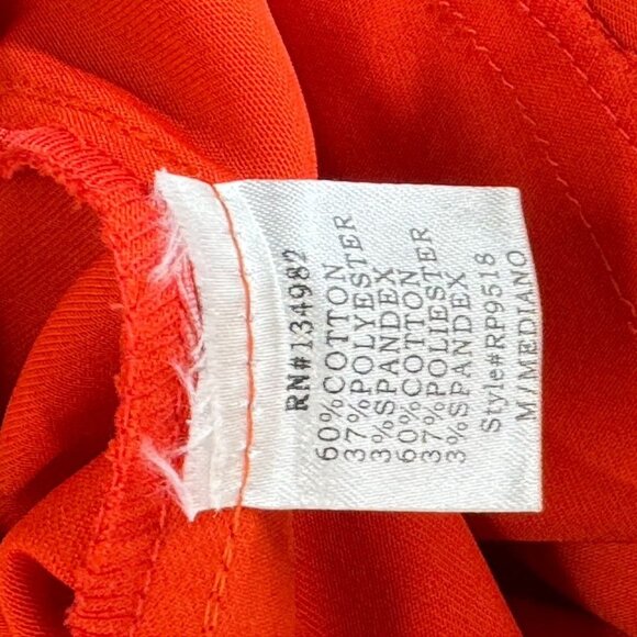 ROLYPOLY Women's High-Waisted Red Shorts Belted Stretch Cotton Blend Zips Size M - Picture 8 of 10